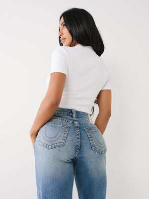 True Religion Leila Jeans Wide Leg Medium Wash-True Religion