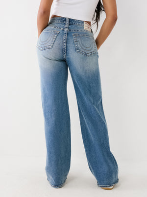 True Religion Leila Jeans Wide Leg Medium Wash-True Religion