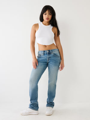 True Religion Ricki Jeans Ladies Relaxed Straight Medium Wash-True Religion