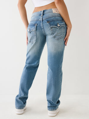 True Religion Ricki Jeans Ladies Relaxed Straight Medium Wash-True Religion