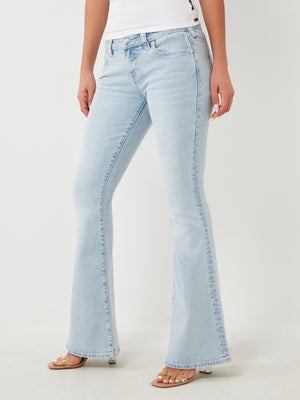True Religion Carrie Jeans Ladies Hs Applique Flare Serene Meadows-True Religion