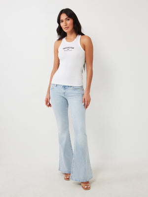 True Religion Carrie Jeans Ladies Hs Applique Flare Serene Meadows-True Religion