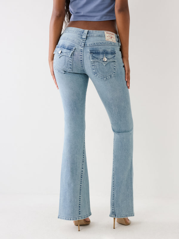 True Religion Joey Jeans Low Rise Flare Peak Spot