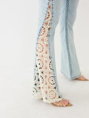 True Religion Joey Jeans Crochet Flare Light Wash-True Religion