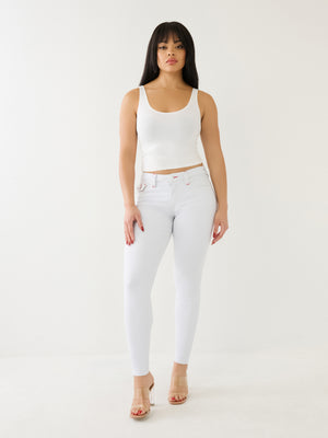 True Religion Jennie Jeans Skinny Big T Optic White-True Religion