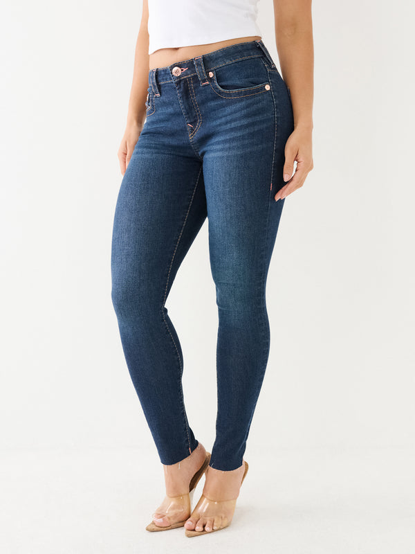 True Religion Jennie Jeans Mid Rise Skinny Big T Ondine