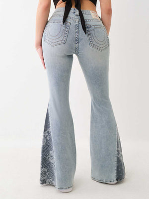 True Religion Jeans Paisley High Rise Flare Light Wash-True Religion
