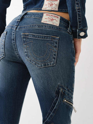 True Religion Jeans Becca Belted Bootcut Dark Wash-True Religion