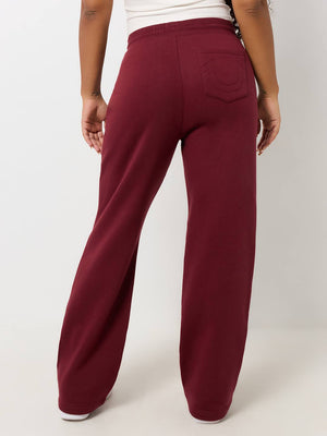 True Religion Jogger Ladies Angelic Wing Straight Leg Chocolate Truffle-True Religion