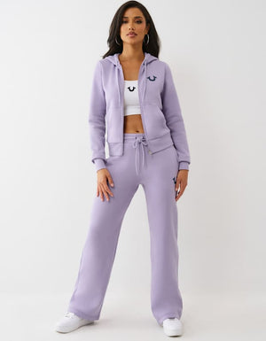 True Religion Hs Applique Zip Hoodie Heirloom Lilac