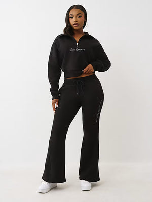 True Religion Hoodie Script Tr Po Jet Black