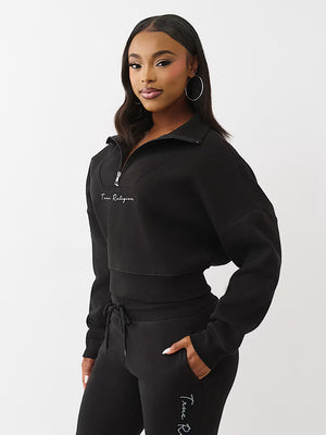 True Religion Hoodie Script Tr Po Jet Black