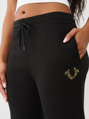 True Religion Hs Straight Leg Sweatpants Jet Black