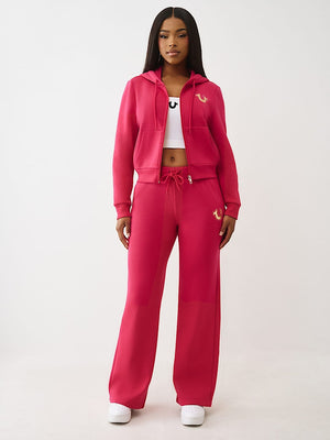 True Religion Jacket Wings Shrunken Zip Up Cerise
