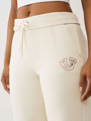 True Religion Sweatpants Hs Foldover Winter White