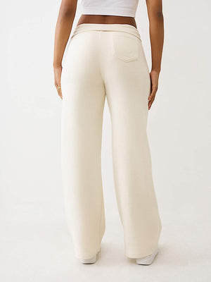 True Religion Sweatpants Hs Foldover Winter White