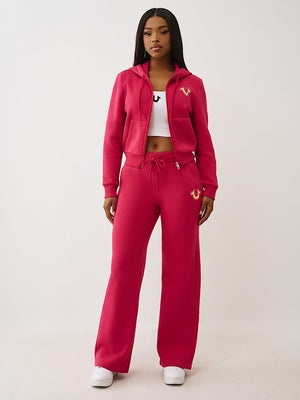 True Religion Sweatpants Hs Foldover Cerise