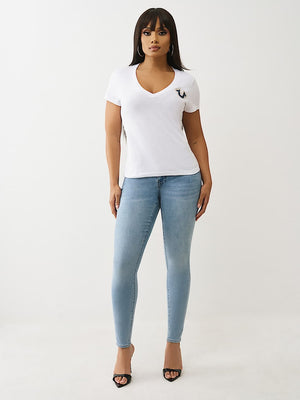 True Religion Jeans Jennie Crystal Sn Mr Skinny Light Icy Blue Pine Wash