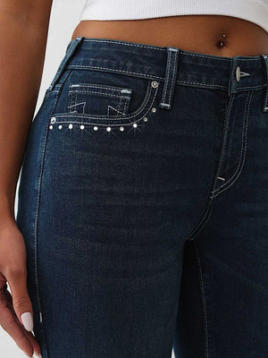 True Religion Jeans Jennie Crystal Sn Mr Skinny Dark Moutainside Wash