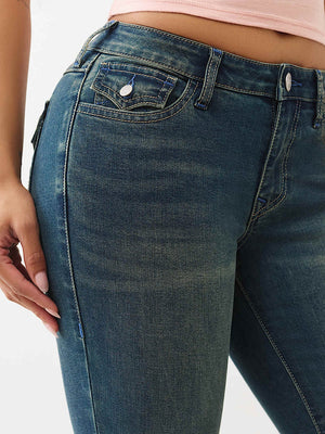 True Religion Jeans Jennie Sn Mr Flap Skinny Medium Toasted Cinnamon Wash