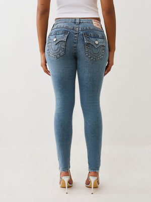 True Religion Jennie Big T Mr Flap Skinny Light Peppermint Wash