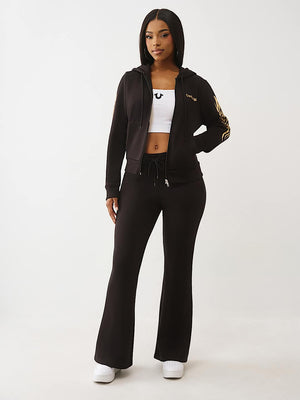 True Religion Sweatpants Gothic Tr Flare Jet Black