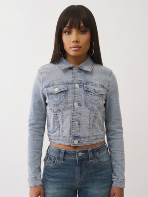 True Religion Jacket Jesse Wing Denim Cro Light Wash