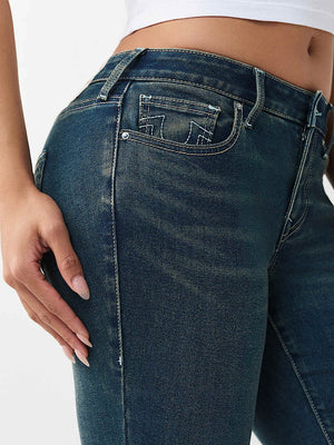 True Religion Jeans Jennie Sn Nf Skinny Dark Thunderbolt Wash Dark Wash