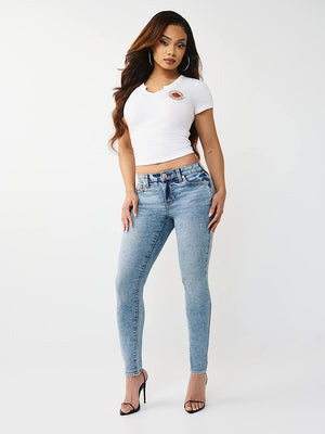 True Religion Jeans Jennie Big T Nf Skinny Light Odyssey Wash
