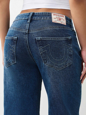 TRUE RELIGION JEANS BOBBI SN NF BAGGY MEDIUM BLAZE WASH