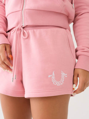 True Religion Embroidered Shorts Lounge Rosebud-True Religion