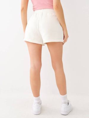 True Religion Embroidered Shorts Lounge Winter White-True Religion