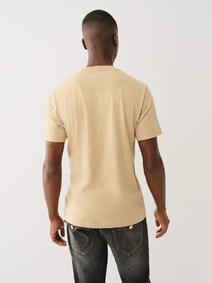 True Religion Crew True Crystal Face SS Tee Travertine-True Religion