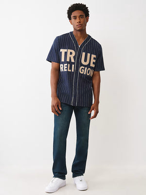 True Religion Baseball Jersey Blue