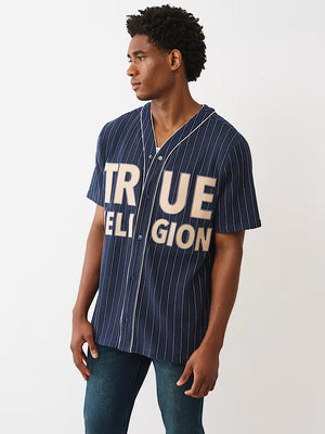 True Religion Baseball Jersey Blue