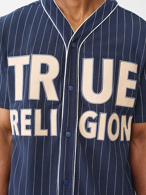 True Religion Baseball Jersey Blue