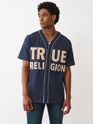 True Religion Baseball Jersey Blue