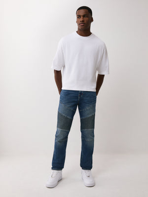 True Religion Rocco Moto Skinny Medium Spiced Orchard Wash