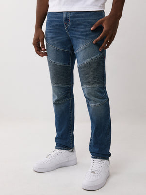 True Religion Rocco Moto Skinny Medium Spiced Orchard Wash