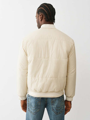 TRUE RELIGION JACKET TWO TONE PUFFER FOG