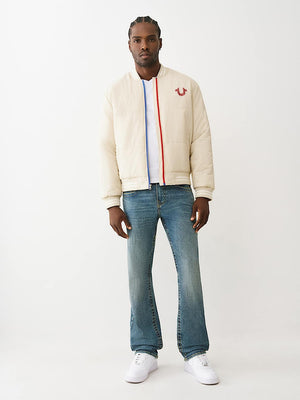 TRUE RELIGION JACKET TWO TONE PUFFER FOG