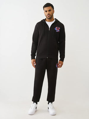 TRUE RELIGION JACKET PATCH EMB JET BLACK