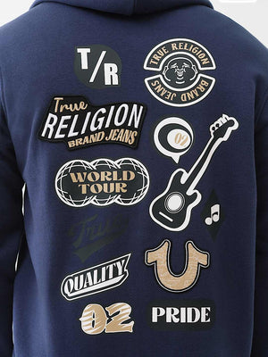 TRUE RELIGION JACKET PATCH EMB DRESS BLUE