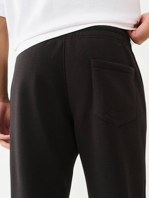 TRUE RELIGION JOGGER EMB PATCH HS JET BLACK