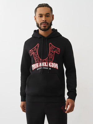 True Religion Hoodie Spiral Hs Po Jet Black
