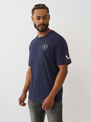 True Religion Dress Buddha Coin Blue