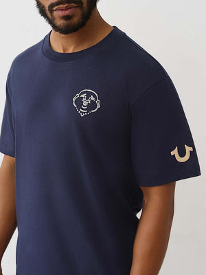 True Religion Dress Buddha Coin Blue