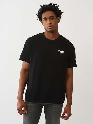 True Religion T-Shirt Warped True Buddha Jet Black