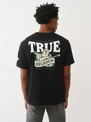 True Religion T-Shirt Warped True Buddha Jet Black