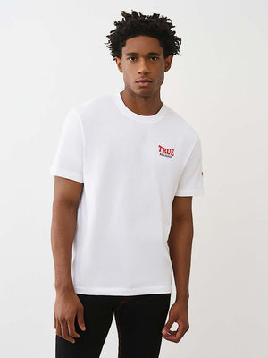 True Religion T-Shirt Warped True Buddha Optic White